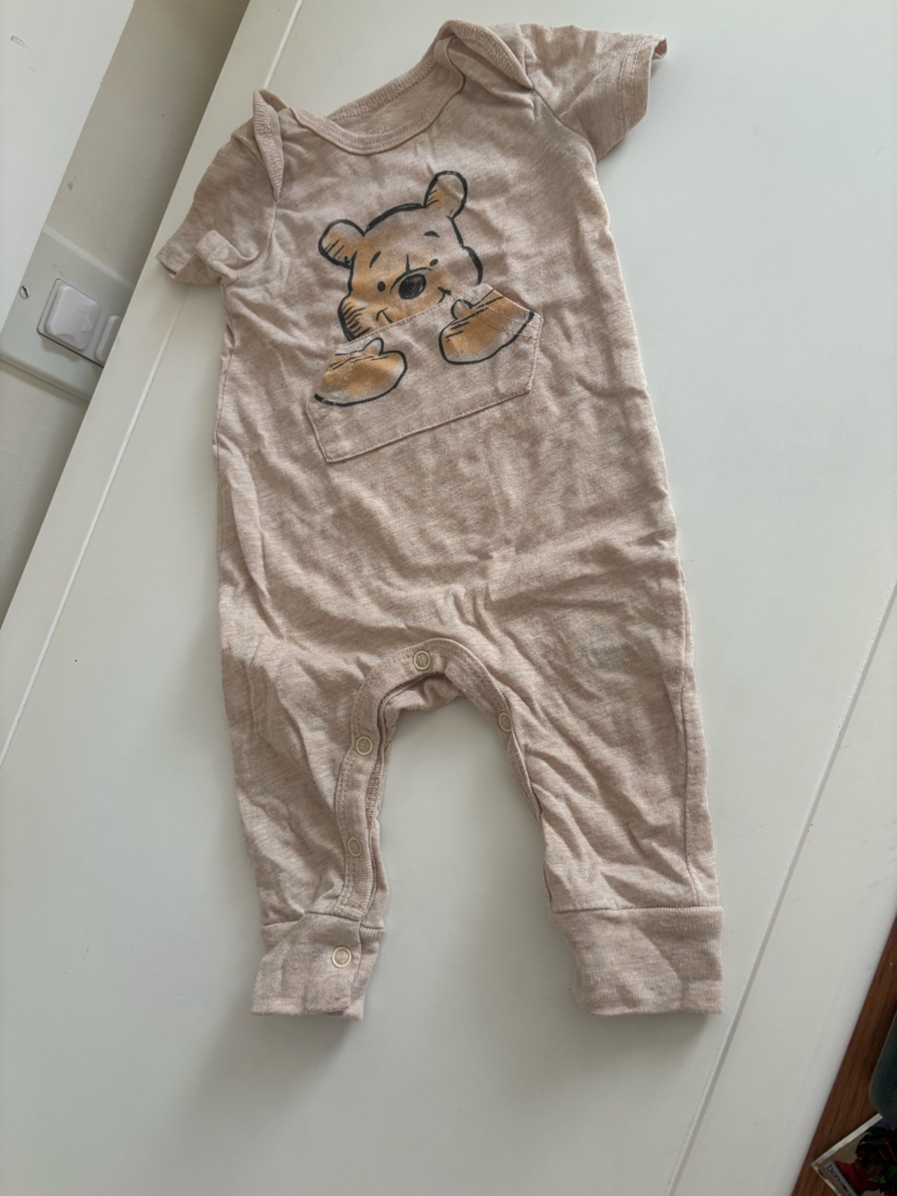 Disney Beige Winnie the Pooh Pocket Footie